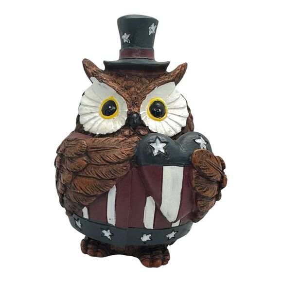 PATRIOTIC OWL FIGURINE FOR JULY 4TH INDEPENDENCE DAY CELEBRATION - Picture 7 of 13